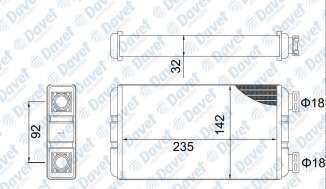 41-3507B Kalorifer Radyatoru Brazing (5.5mm Fin) Renault Master Ii (Fd) 2.5 Dci 2003-2010